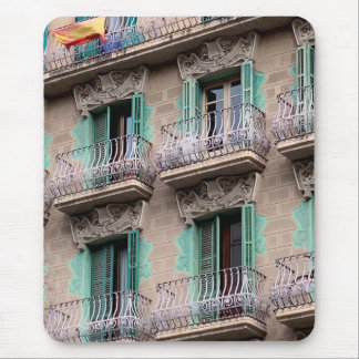 Art Nouveau Windows - Barcelona, Spain Mouse Mat