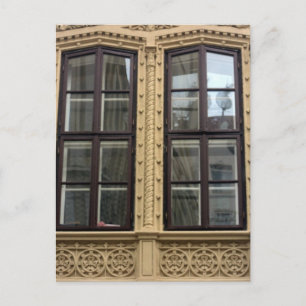 art-nouveau windows postcard