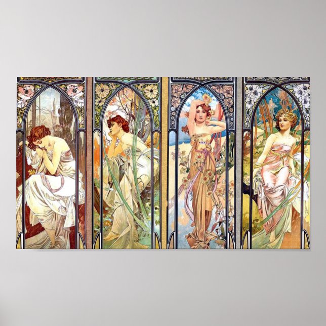 Art Nouveau Windows Poster (Front)