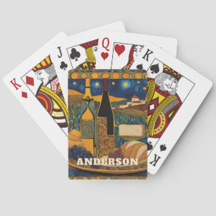 Art Nouveau Wine Still Life Playing Cards