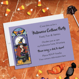 Art Nouveau Witch Invitation