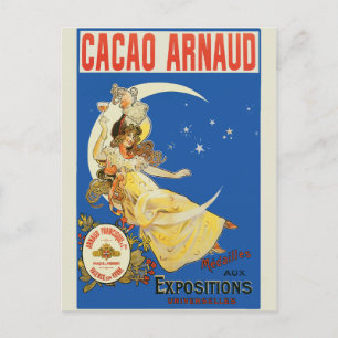 Art Nouveau Woman and Champagne Postcard