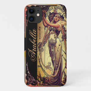 Art nouveau woman elegant advertisement hingre iPhone 11 case