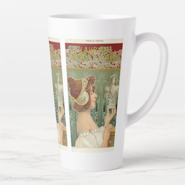 Art nouveau woman French art henri livemont Lot Latte Mug (Right)