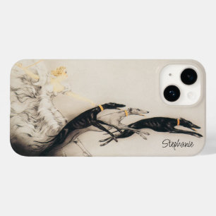 Art Nouveau Woman Greyhounds Louis Icart Case-Mate iPhone 14 Case
