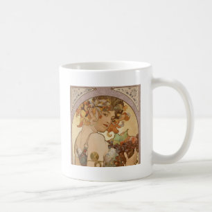 Art Nouveau Woman Mucha Beautiful Coffee Mug