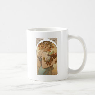 Art Nouveau Woman Mucha Beautiful Coffee Mug