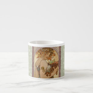 Art Nouveau Woman Mucha Beautiful Espresso Cup