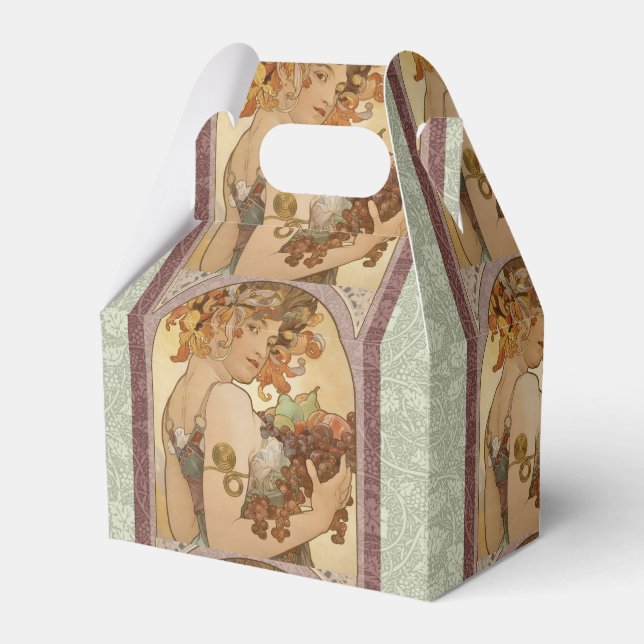 Art Nouveau Woman Mucha Beautiful Favour Box (Front Side)