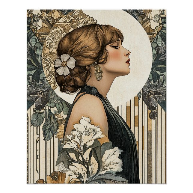 Art Nouveau Woman Poster (Front)