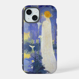 Art Nouveau Woman with Calla Lilies iPhone 15 Case