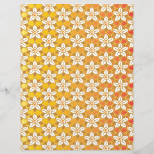 Art Nouveau yellow Jonquil floral wallpaper damask