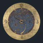 Art Nouveau Zodiac Clock<br><div class="desc">This clock features an altered image created from the stunning painted ceiling of the Music Room in the Villa Stuck,  by the painter Franz von Stuck,  1898. The image is superimposed on a gold leaf toned background,  to make this design a real stand out!</div>