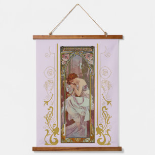 Art Noveau Alphonse Mucha Night’s Rest Hanging Tapestry