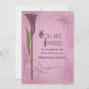 Art Noveau Ornamental Calla Invitation