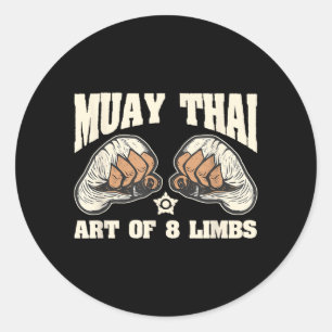 Art Of 8 Limbs Muay Thai Classic Round Sticker