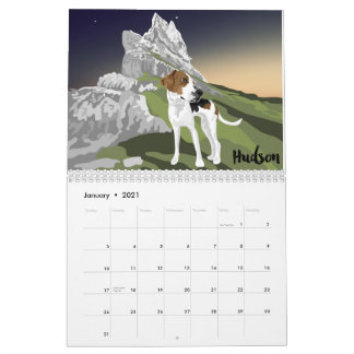 Art of a Coonhound Calendar 2021