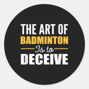 Art Of Badminton Badminton Player  Classic Round Sticker