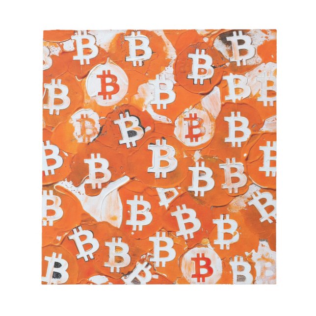 Art of Bitcoin (#1) oil painting Notepad (Front)