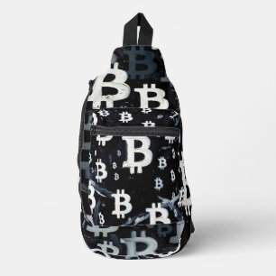Art of Bitcoin (BW-C) oil painting Sling Bag