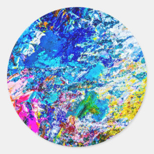 Art of colour palette classic round sticker