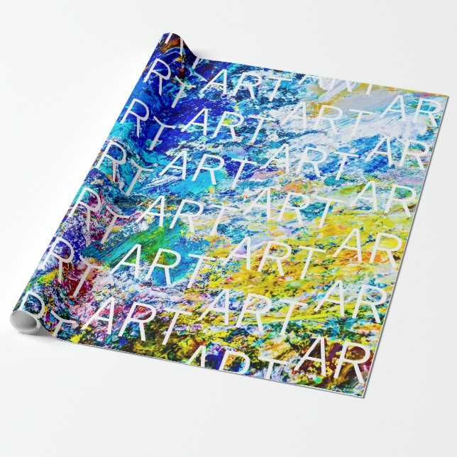 Art of colour palette customisable wrapping paper (Unrolled)