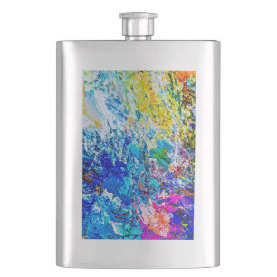 Art of colour palette hip flask