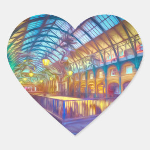 Art Of Covent Garden London Heart Sticker