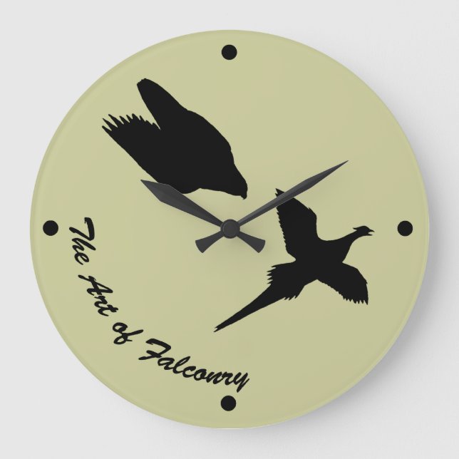 Art of Falconry- Peregrine Falcon Large Clock (Front)