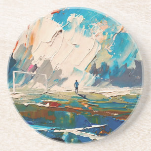 "Art of Football" (Style 2) Oil Painting Coaster