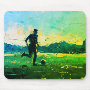 "Art of Football" (Style 4) Oil Painting  Mouse Mat