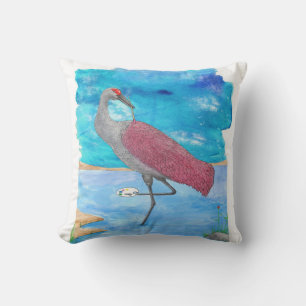Art Of Life Series Artist Crane Funny Flamingo Cushion