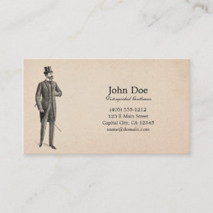 Art of Manliness Victorian Gentleman Business Card