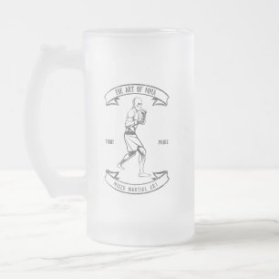 Art Of MMA Mixed Martial Arts Frosted Glass Beer Mug