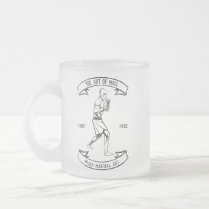 Art Of MMA Mixed Martial Arts Frosted Glass Coffee Mug