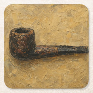Art of Pipe (#14) Square Paper Coaster