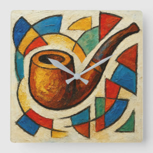 Art of Pipe (#3) Square Wall Clock