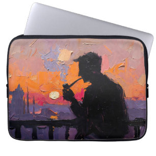 Art of Pipe (Balcony #1) oil painting Laptop Sleeve