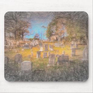 Art Of Sleepy Hollow Cemetery Mouse Mat