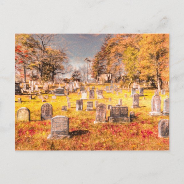 Art Of Sleepy Hollow Cemetery Postcard (Front)