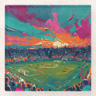 Art of Soccer (#1) Glass Coaster