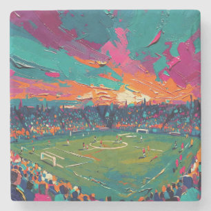 Art of Soccer (#1) Stone Coaster