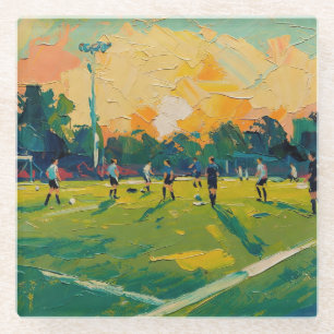 Art of Soccer (#2) Glass Coaster