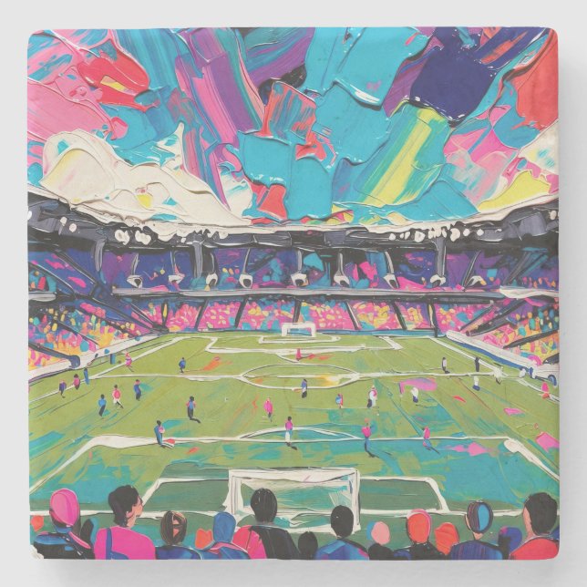 Art of Soccer (#3) Stone Coaster (Front)