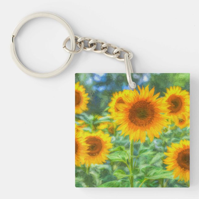 Art Of The Sunflower Key Ring (Front)