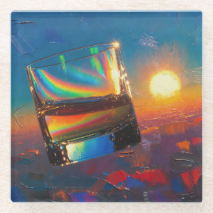 Art of Whiskey: In Space (Painting No. 1) Glass Coaster