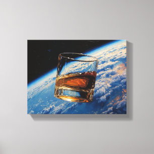 Art of Whiskey: In Space (Painting No. 2) Canvas Print