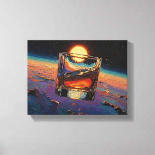 Art of Whiskey: In Space (Painting No. 3) Canvas Print