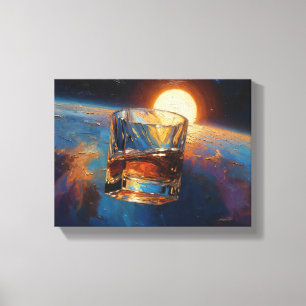 Art of Whiskey: In Space (Painting No. 5) Canvas Print
