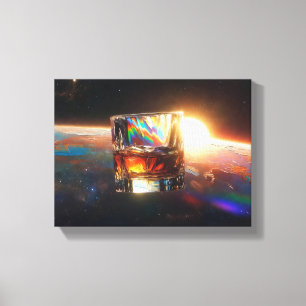 Art of Whiskey: In Space (Painting No. 6) Canvas Print